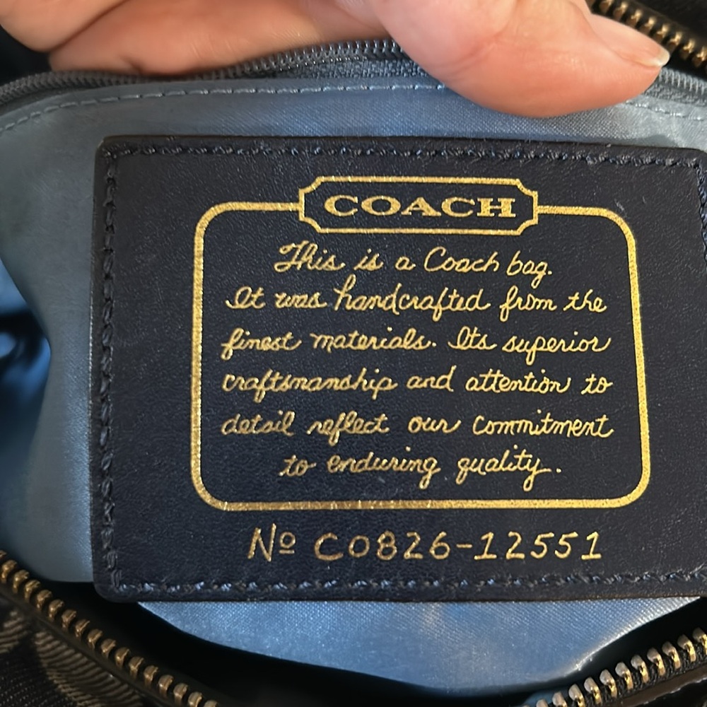 Coach Blue and Tan Shoulder Bag - Picture 12 of 12